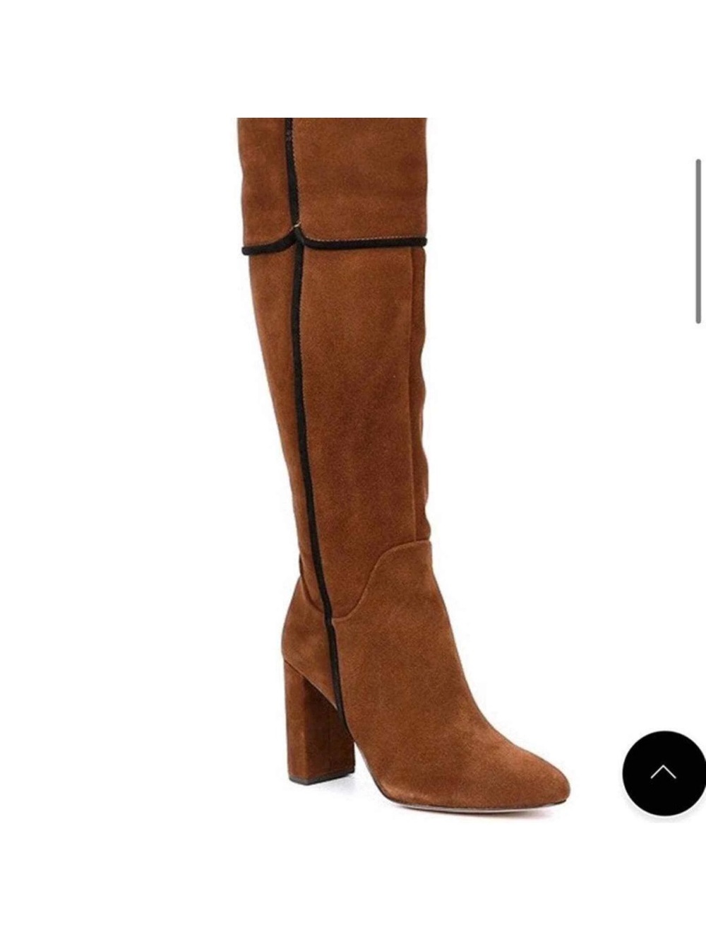 Over-the-Knee Suede Boots in Brown with Block Heel